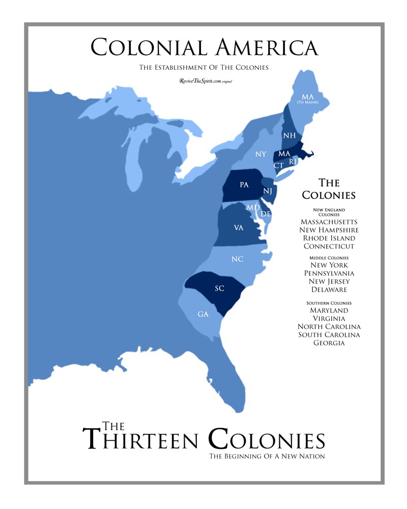 13 Colonies Map 17