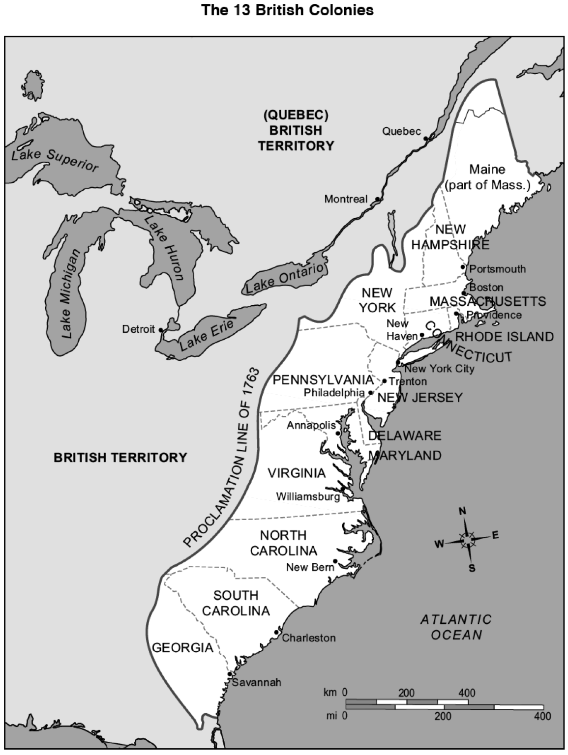 13 Colonies Map 4