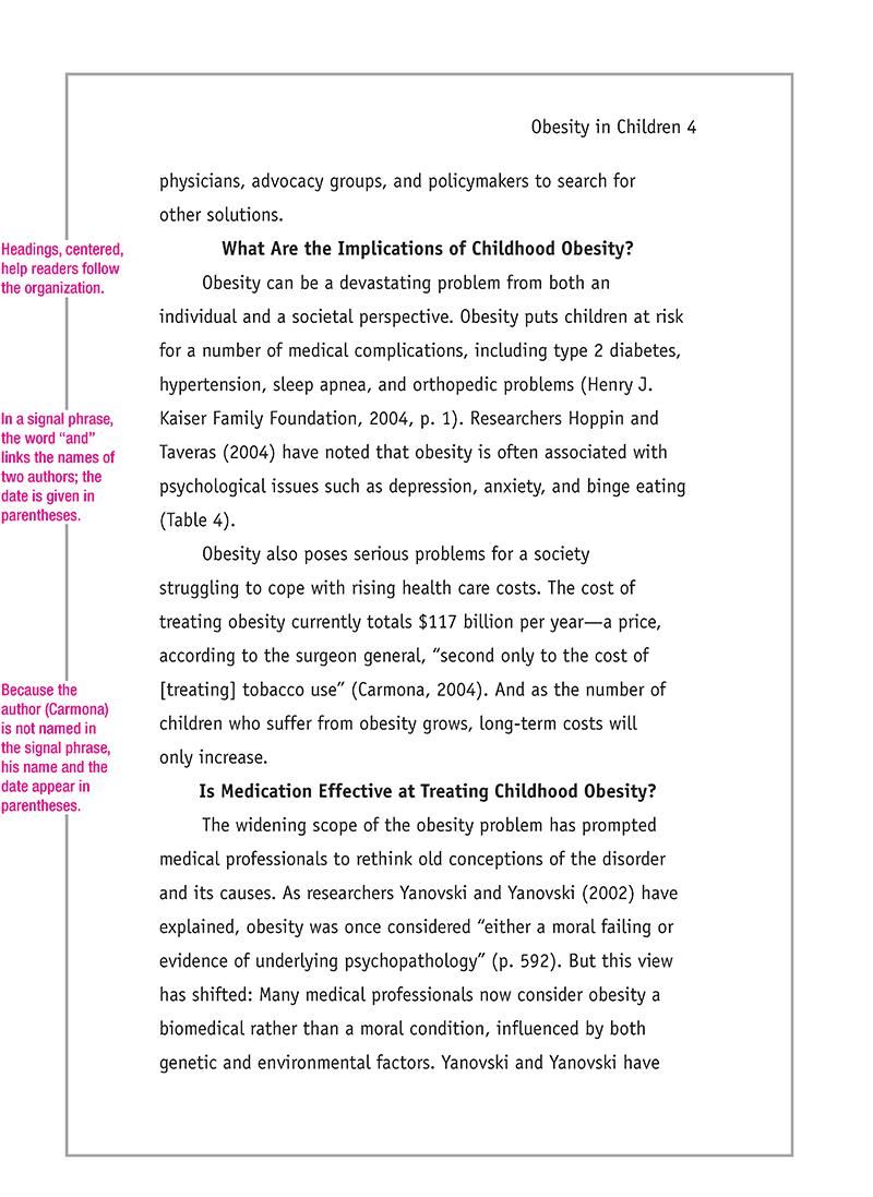 Apa format of essay writing