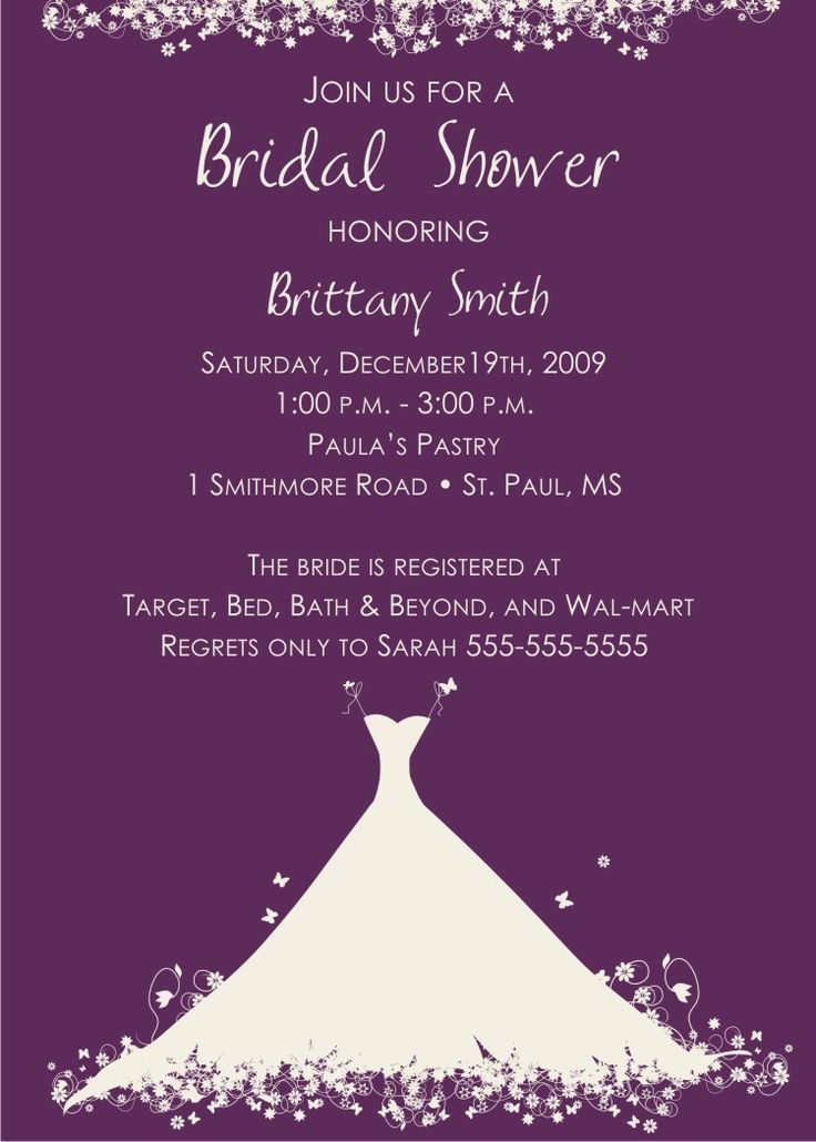 Bridal Shower Invitation Wording Rich Image And Wallpaper