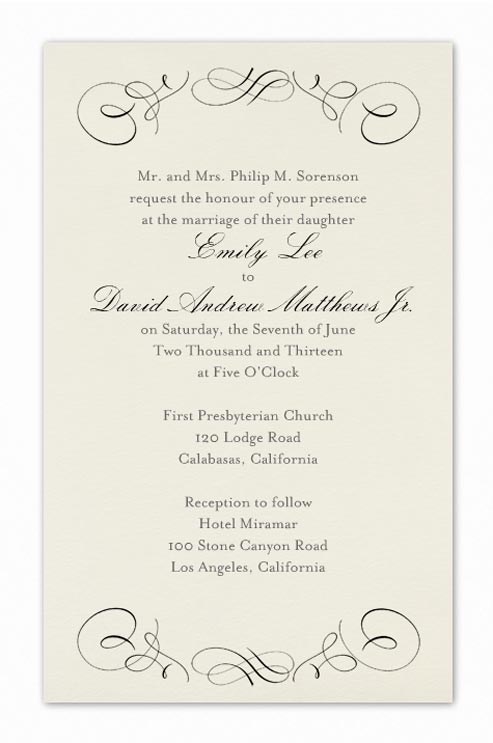 Wording wedding invitation etiquette