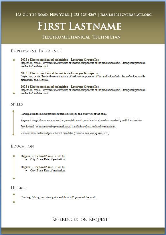 Free Resume Templates | Fotolip.com Rich image and wallpaper