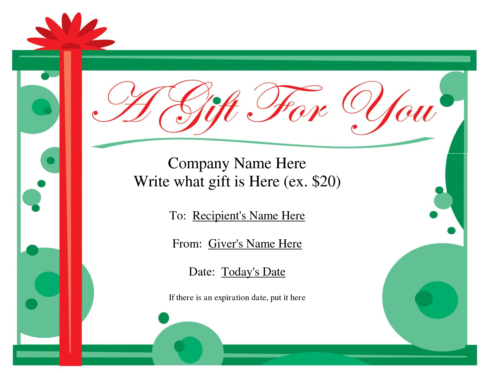 Gift Certificate Template Fotolip