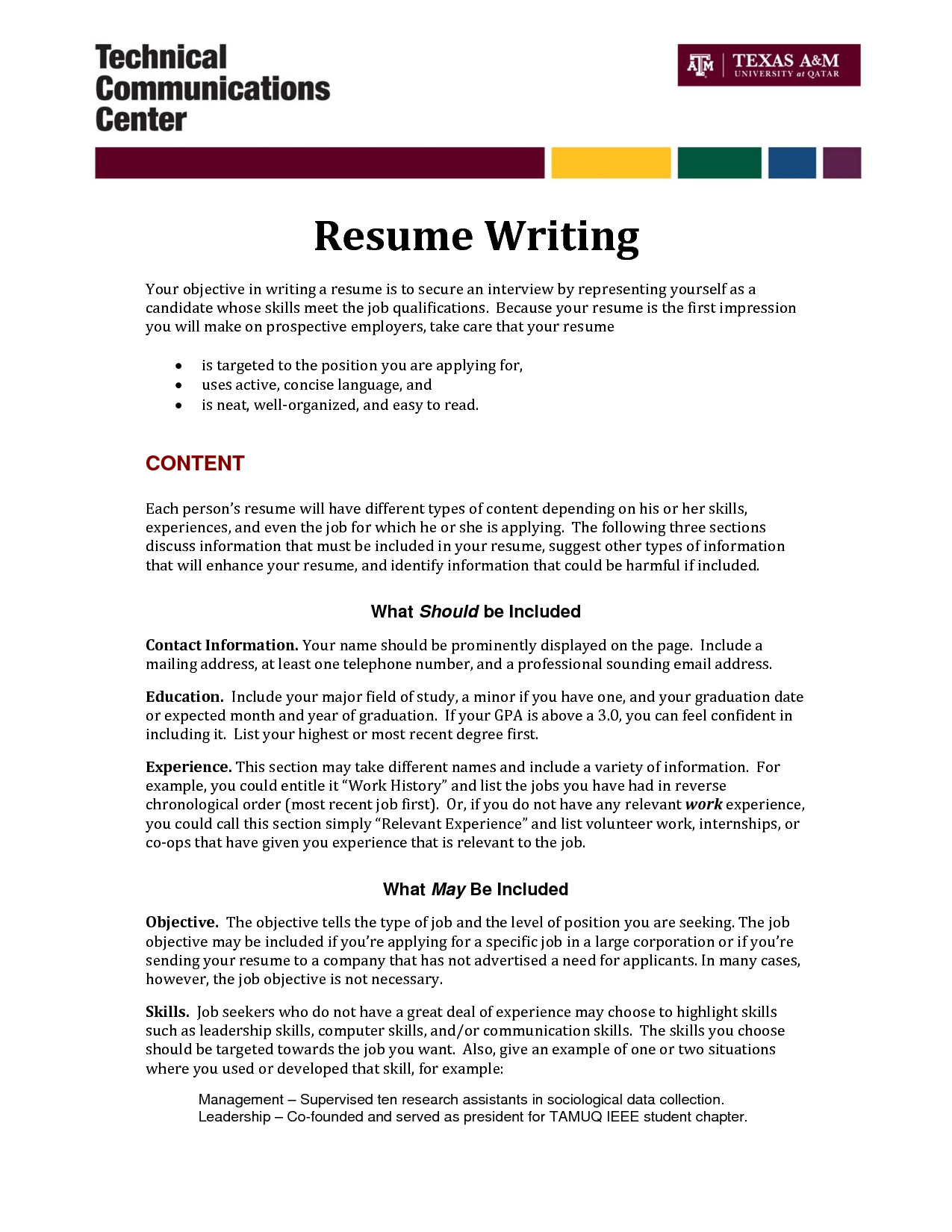 Great resumes