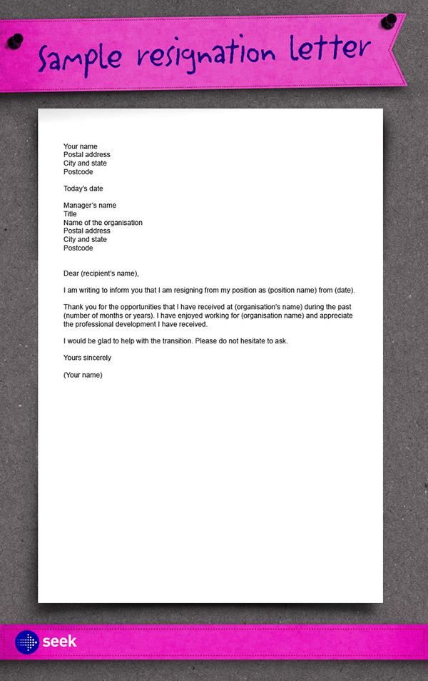 How to Write a Resignation Letter | Fotolip.com Rich image ...