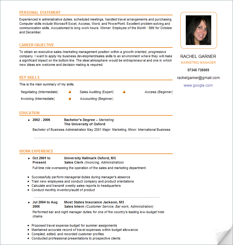 How to write a great CV
