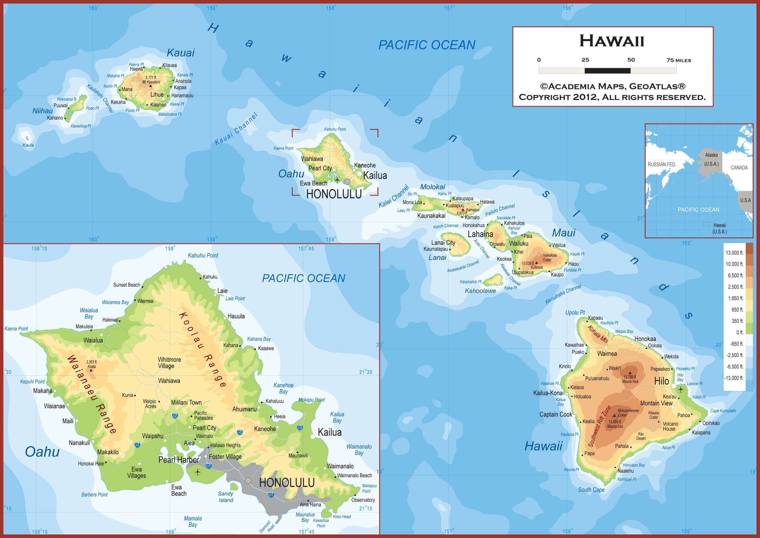 Map of Hawaii Large Color Map Rich image and wallpaper