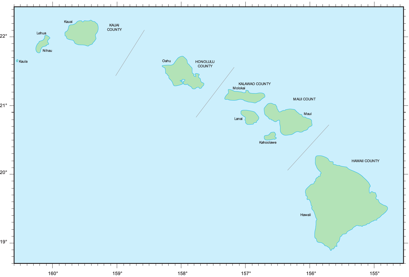 Map Usa Hawaii