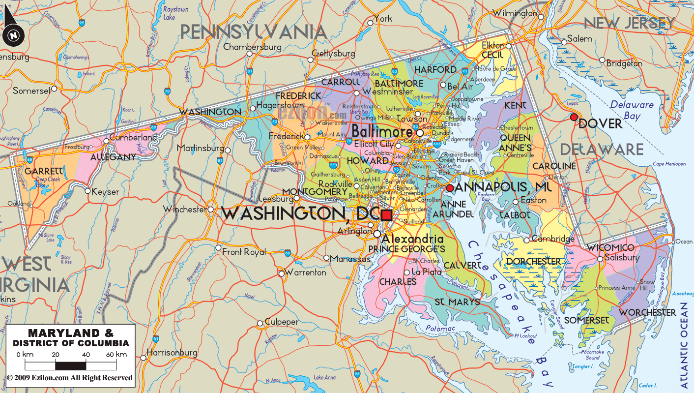 Maryland Map | Fotolip.com Rich image and wallpaper