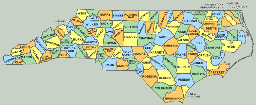 North Carolina County Map Rich Image And Wallpaper