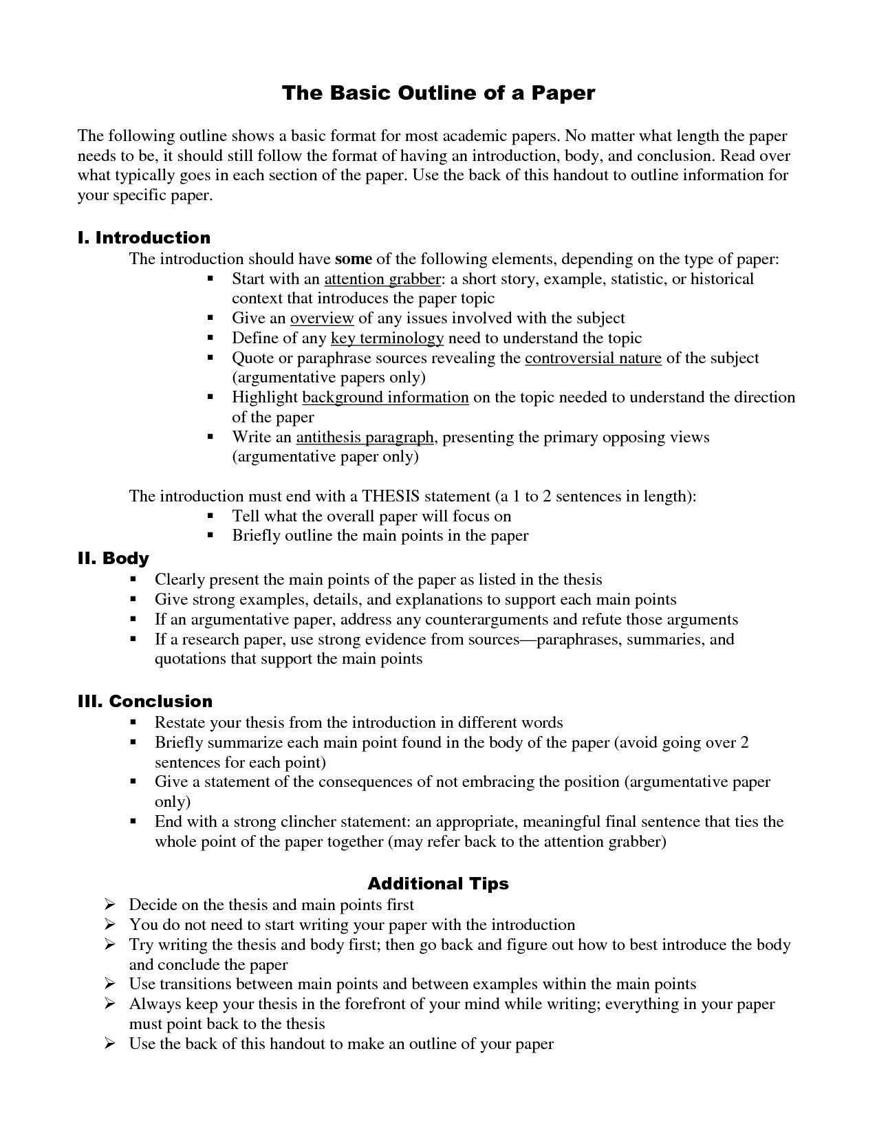 Thesis Examples Research Paper