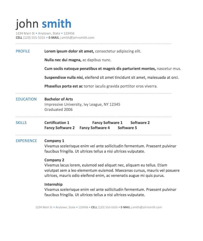 Resume Template Word - Fotolip.com Rich image and wallpaper