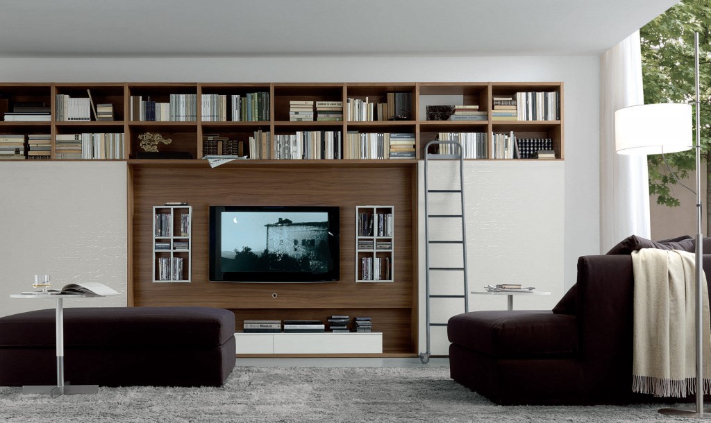 Contemporary TV wall unit - OPEN SYSTEM - JESSE