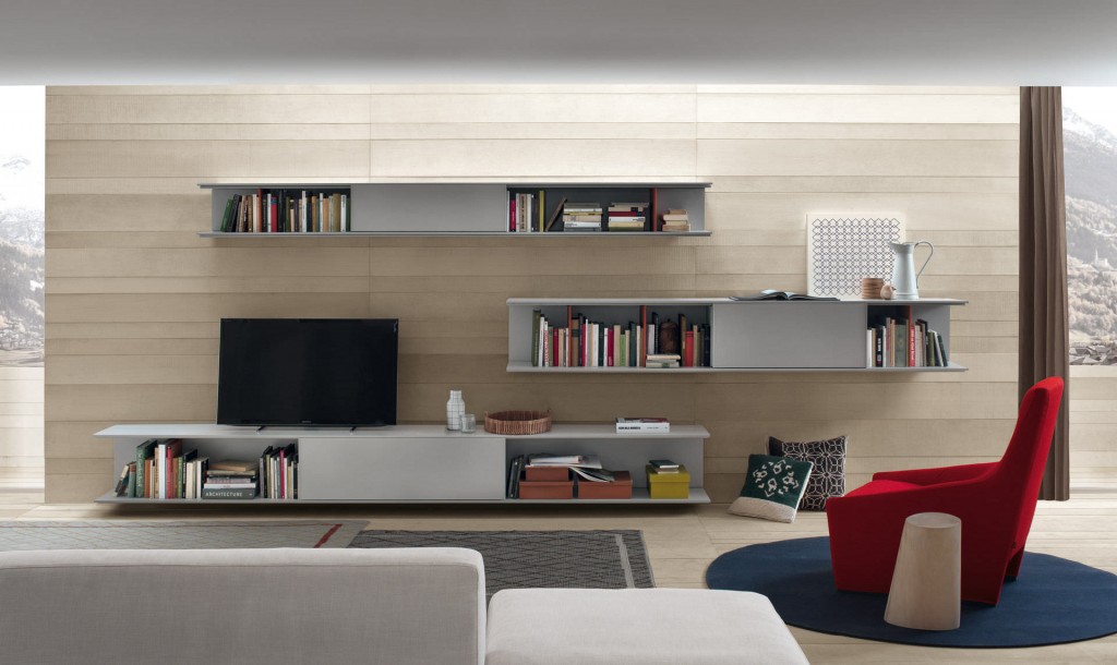 Contemporary TV wall unit / wood - ONLINE by Decoma Design