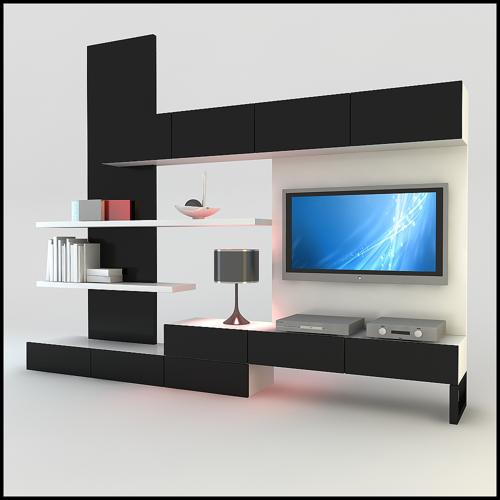 Simple TV Cabinet With Wall Units For Wall Tv Units