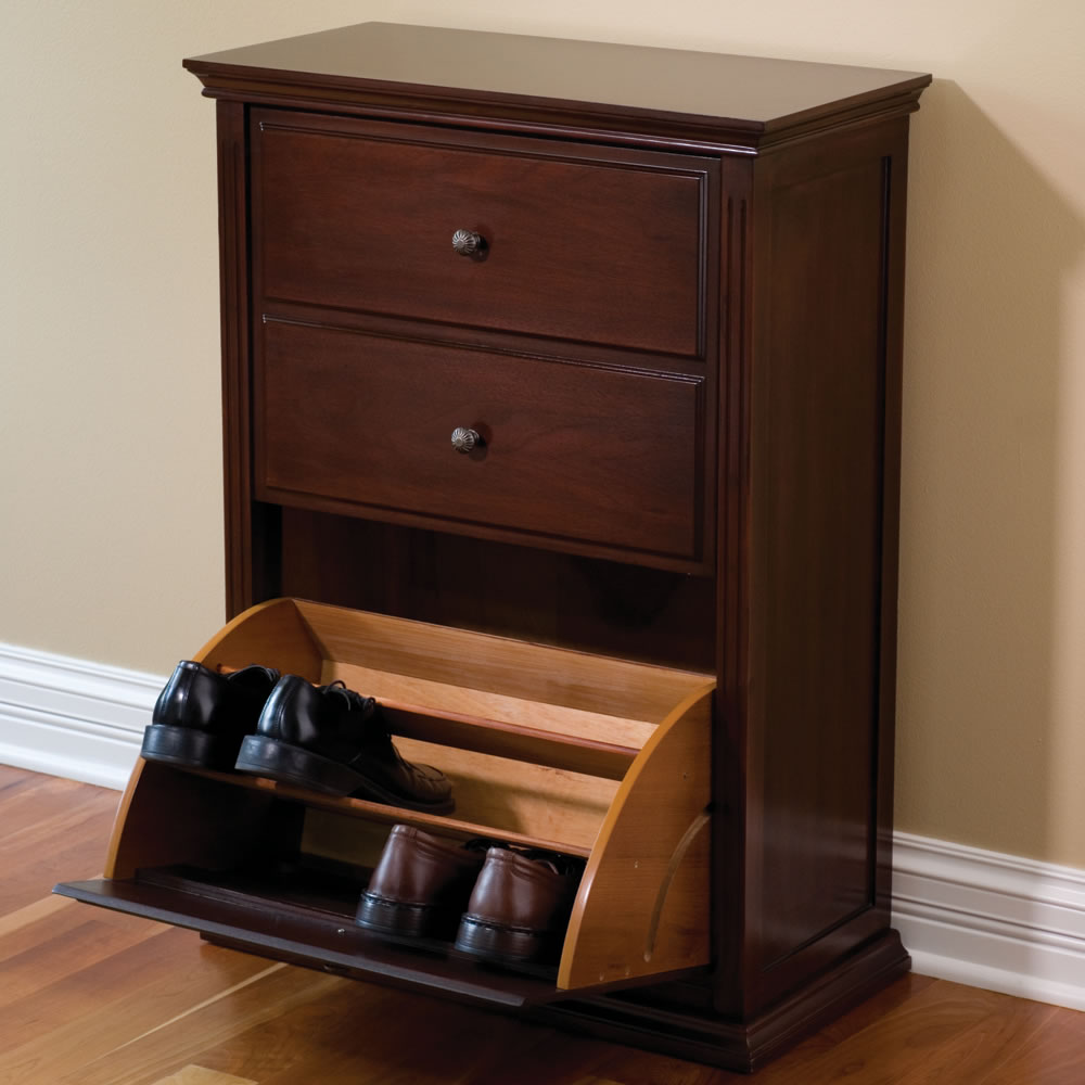 The Hideaway Shoe Cabinet - Hammacher Schlemmer