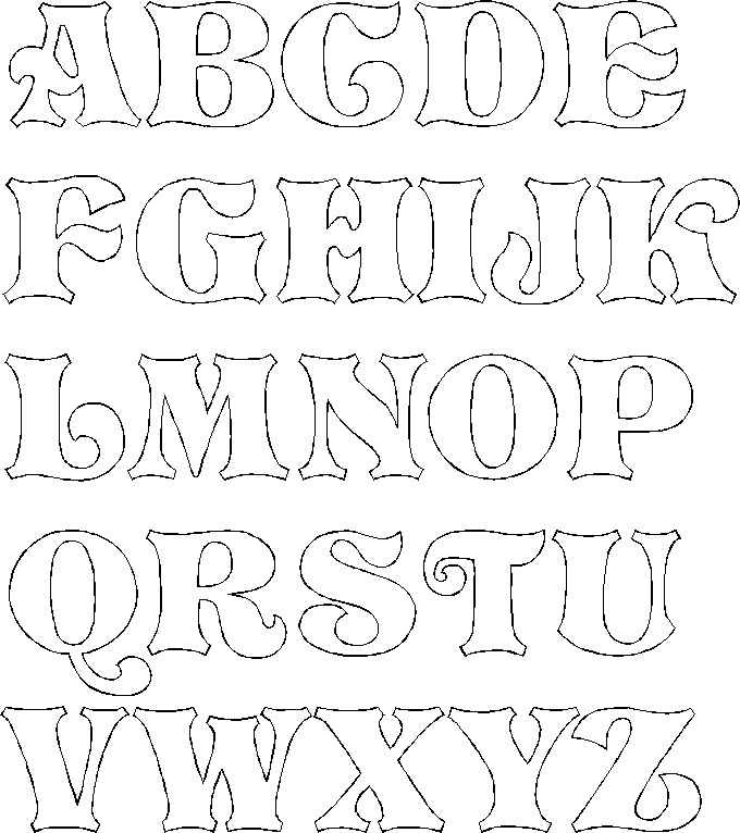 Printable Outline Letters