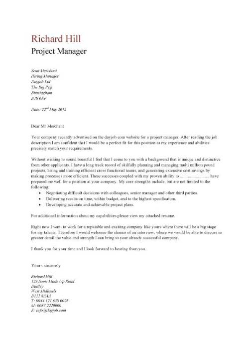 Example Of A Cover Letter | Fotolip.com Rich image and ...