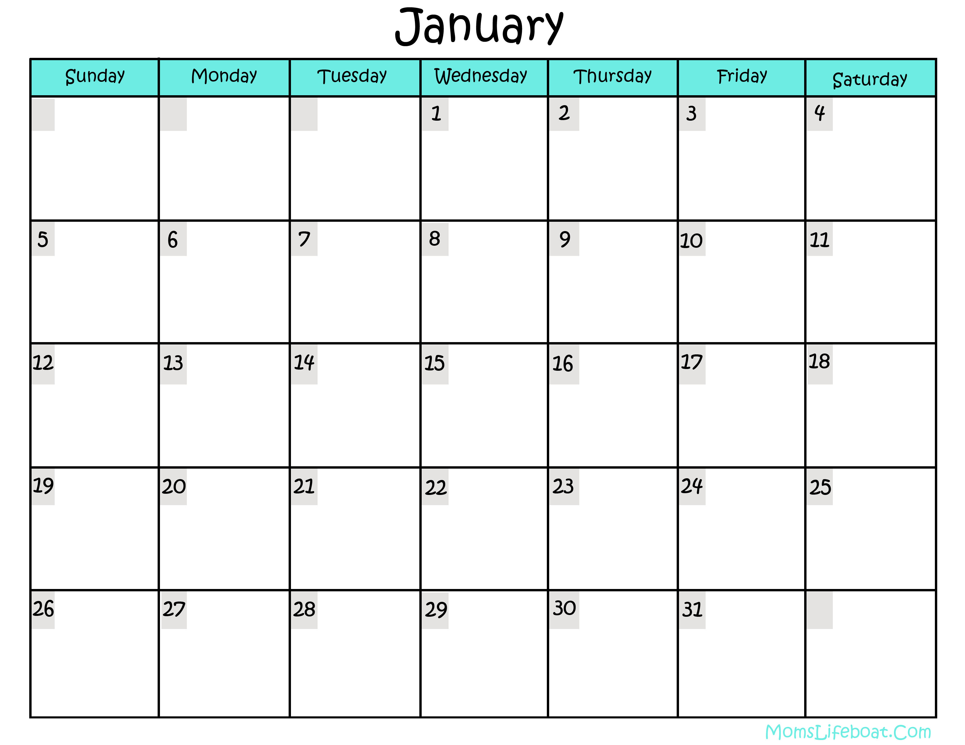 Online Free Calendar Template