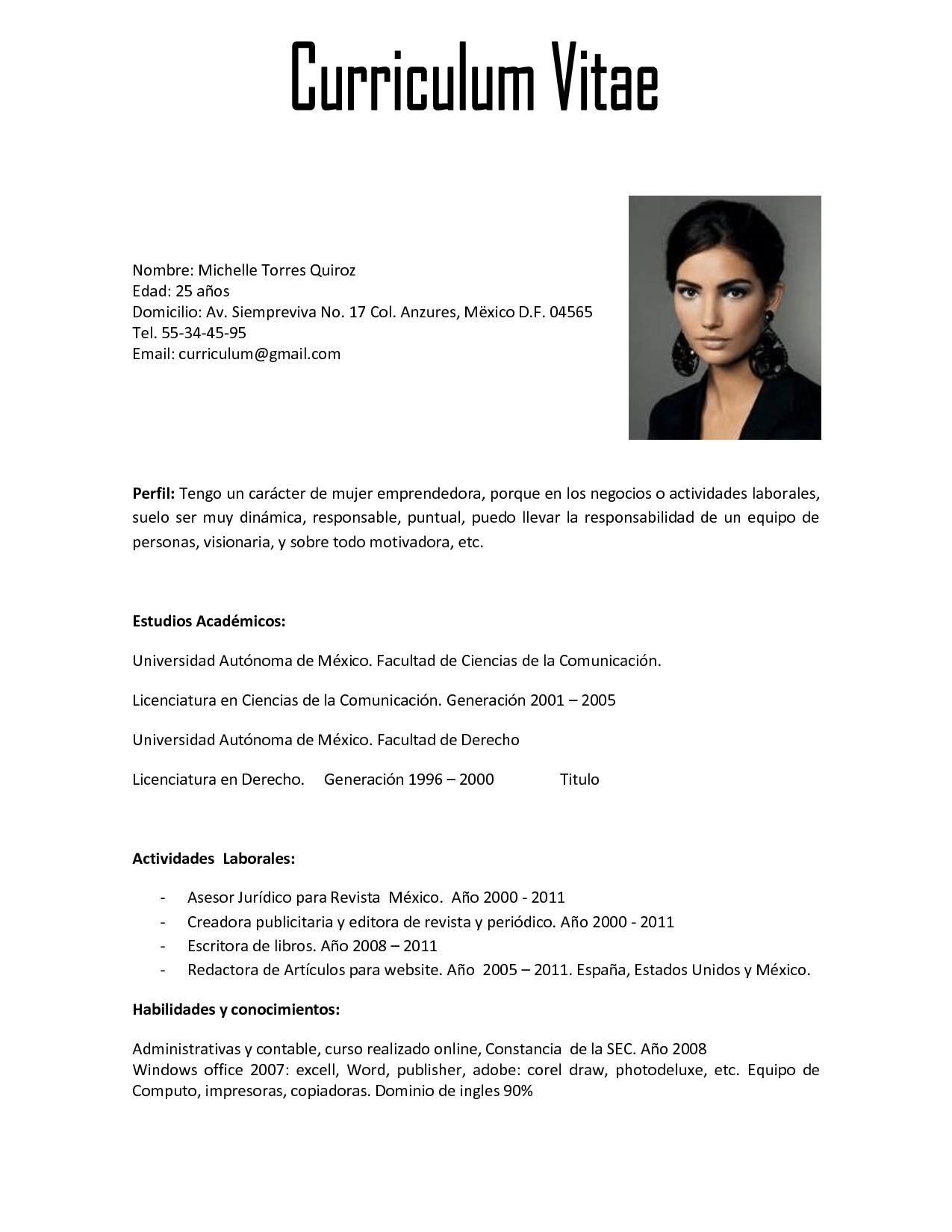 Curriculum Vitae Fotolip