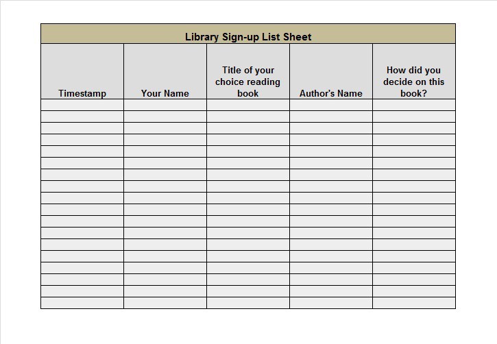 how have websites made a sign up sheet simple fotolip signup sheets