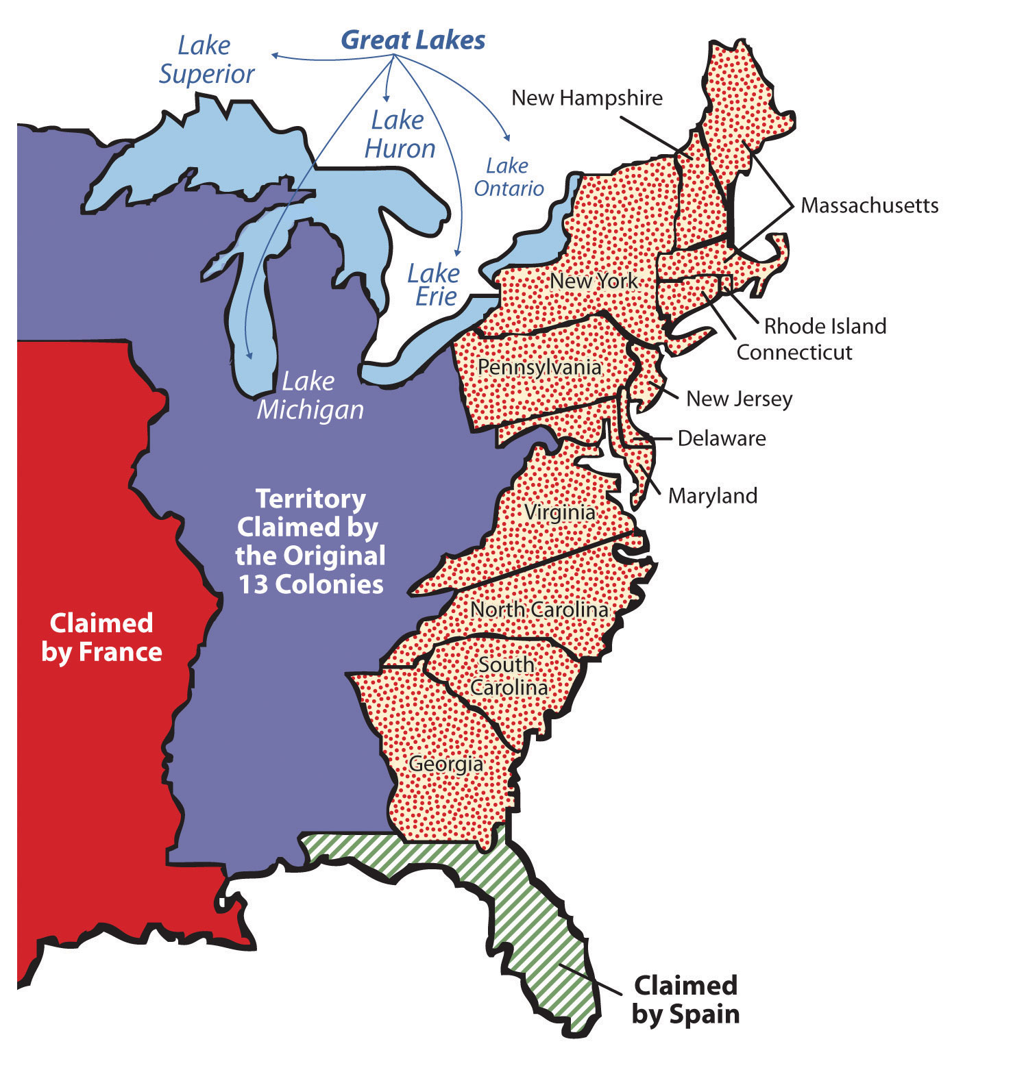 The 13 Colonies Map Labeled 27