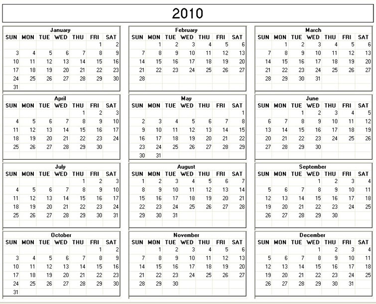 2010 Calendar Fotolip