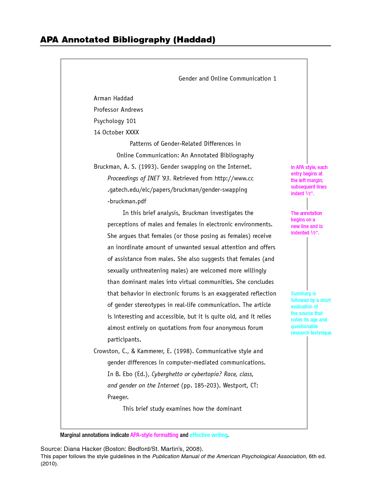 paper assignment format