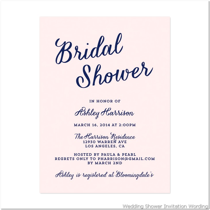 Bridal Shower Invitation Wording - Fotolip