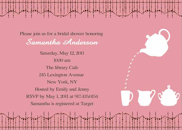 Bridal Shower Invitation Wording - Fotolip