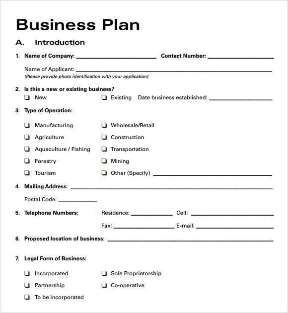 Business Plan Template Fotolip