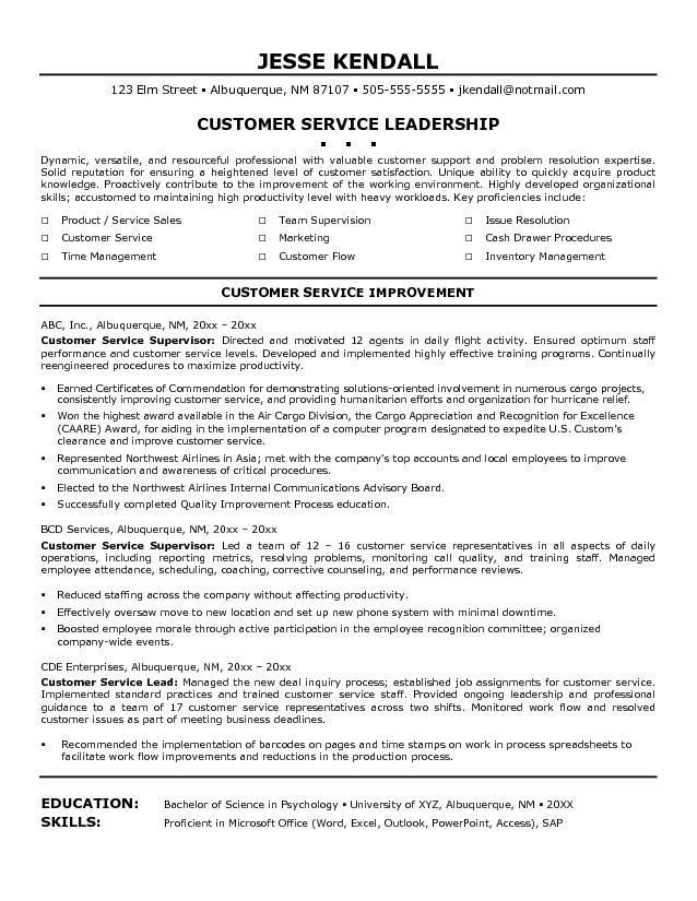 Customer Service Resume