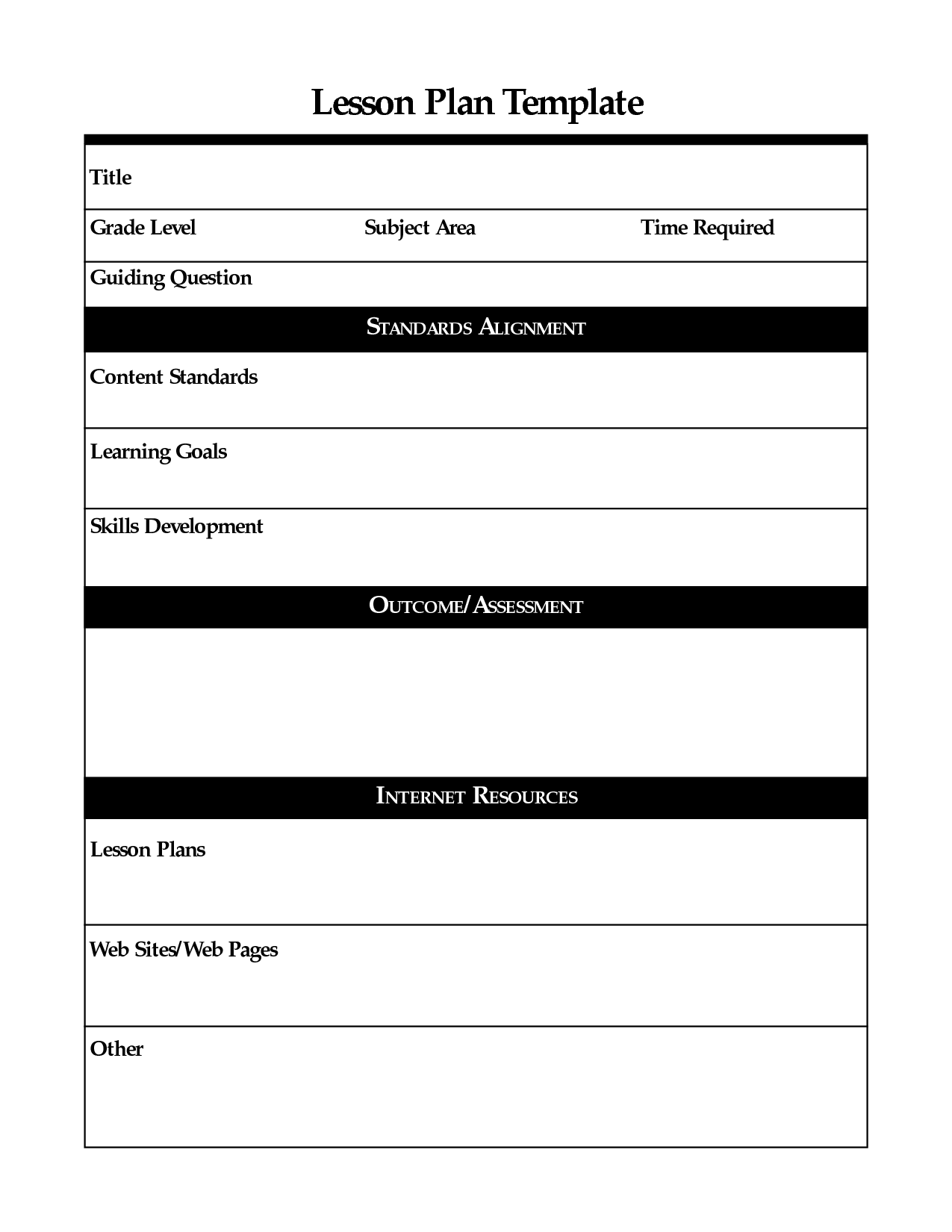 Milady Lesson Plan Template