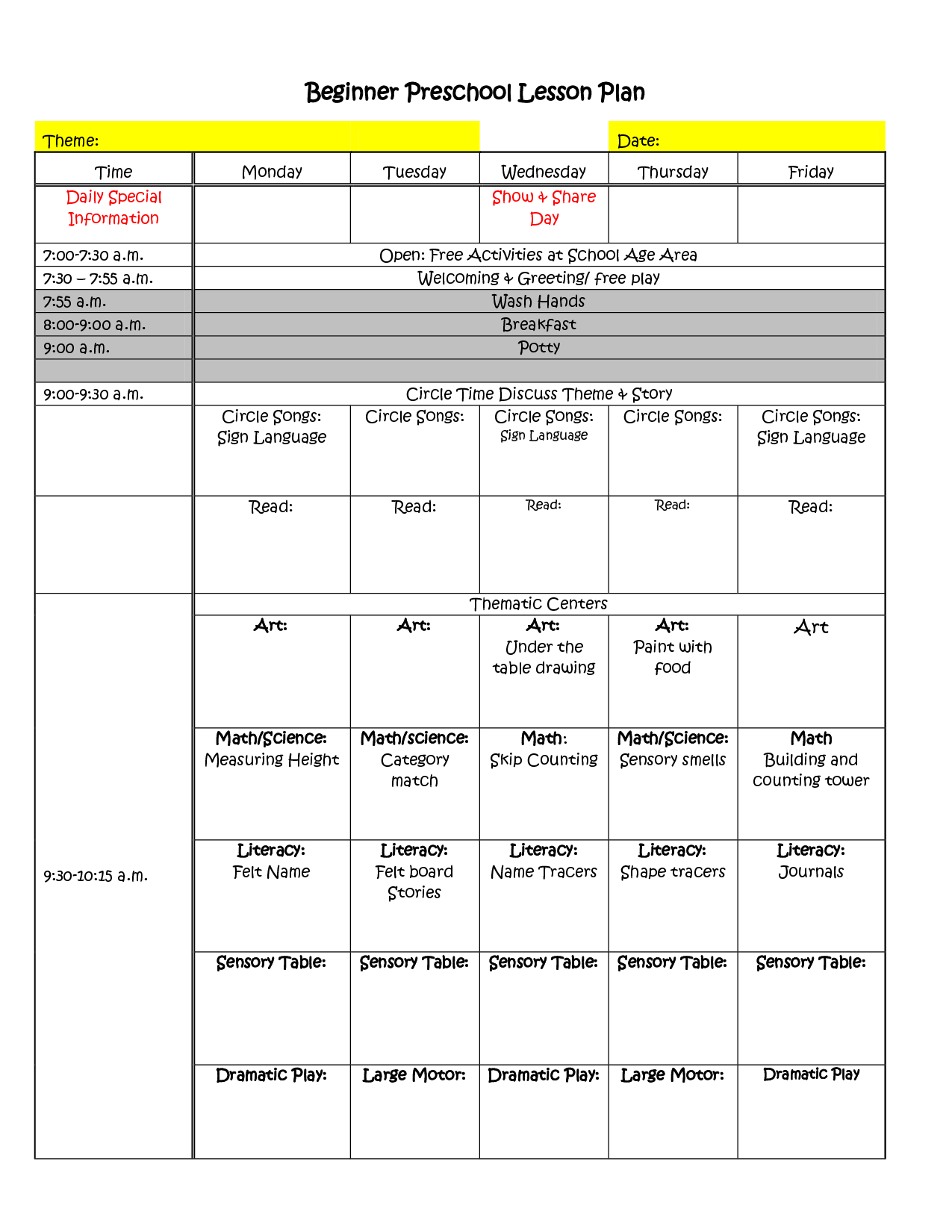 Daily Lesson Plan Example