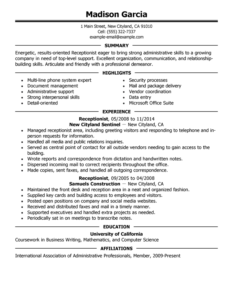 Example of Resume