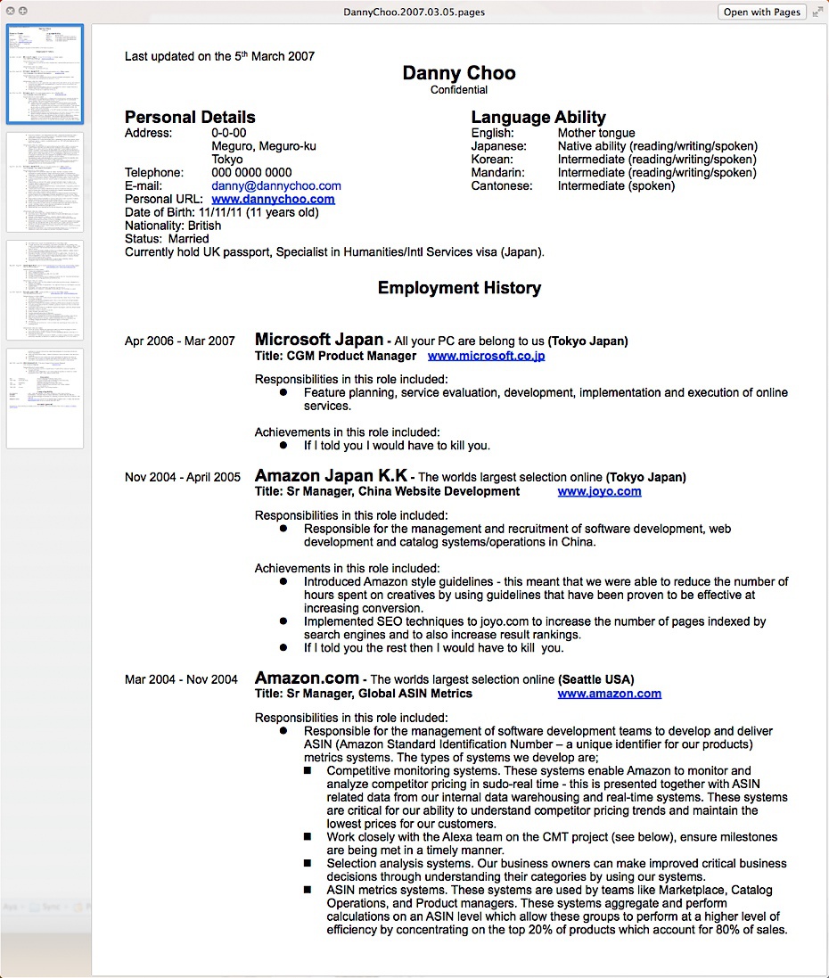 resume format how to write