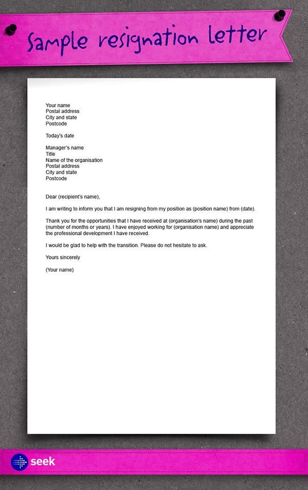 How to Write a Resignation Letter Fotolip