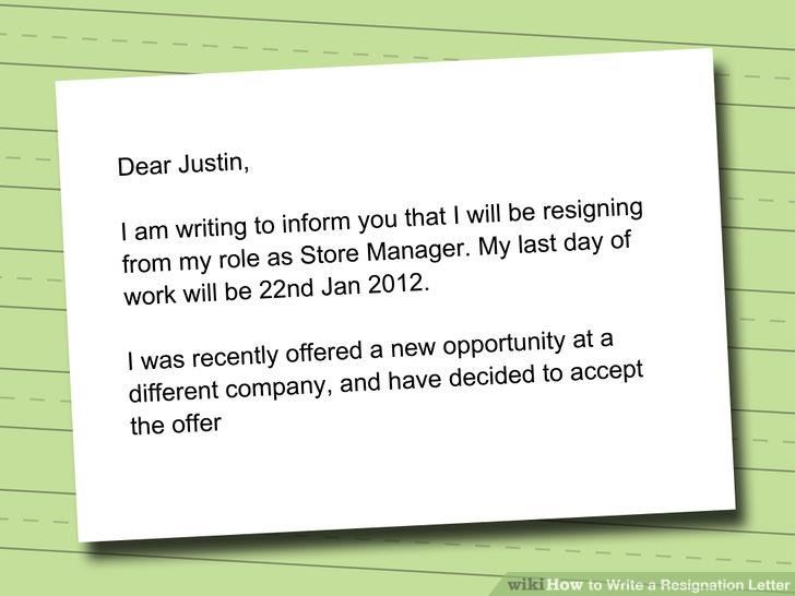 How To Write A Resignation Letter Fotolip