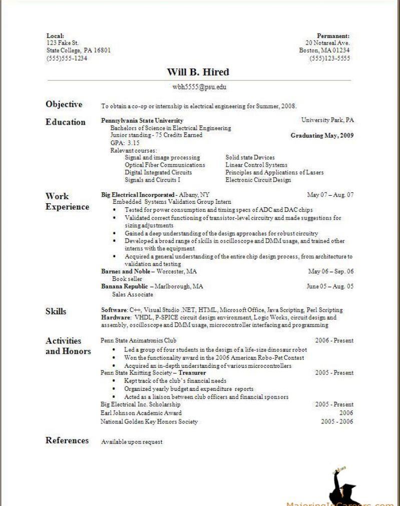making a resume for job