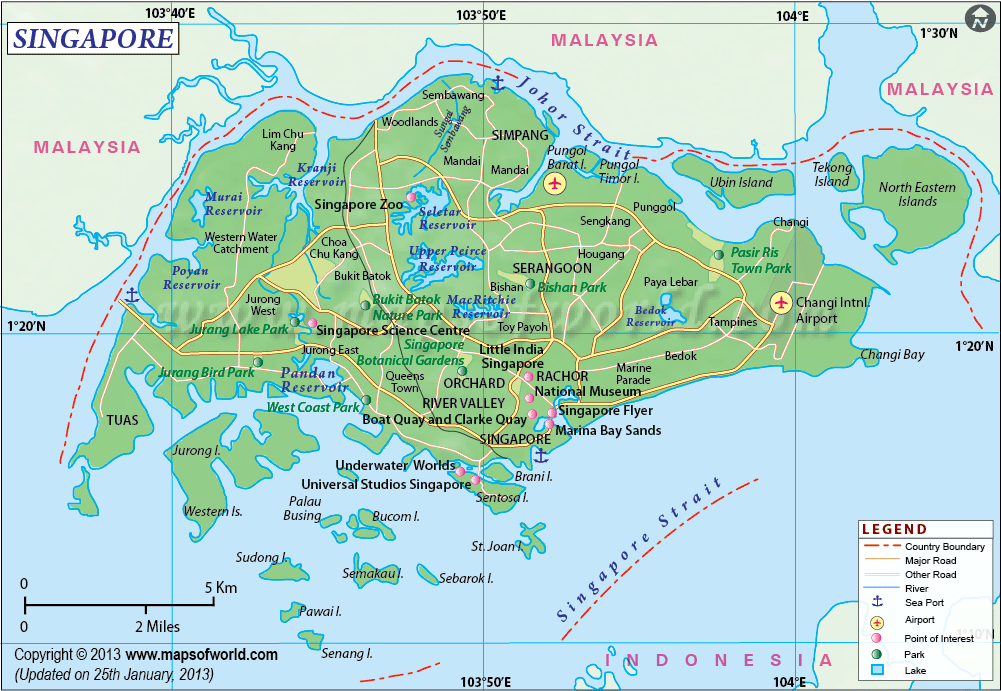 Map of Singapore - Fotolip
