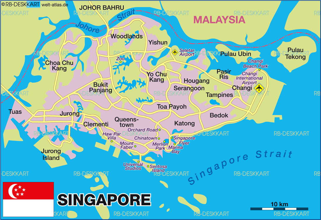 Map of Singapore - Fotolip