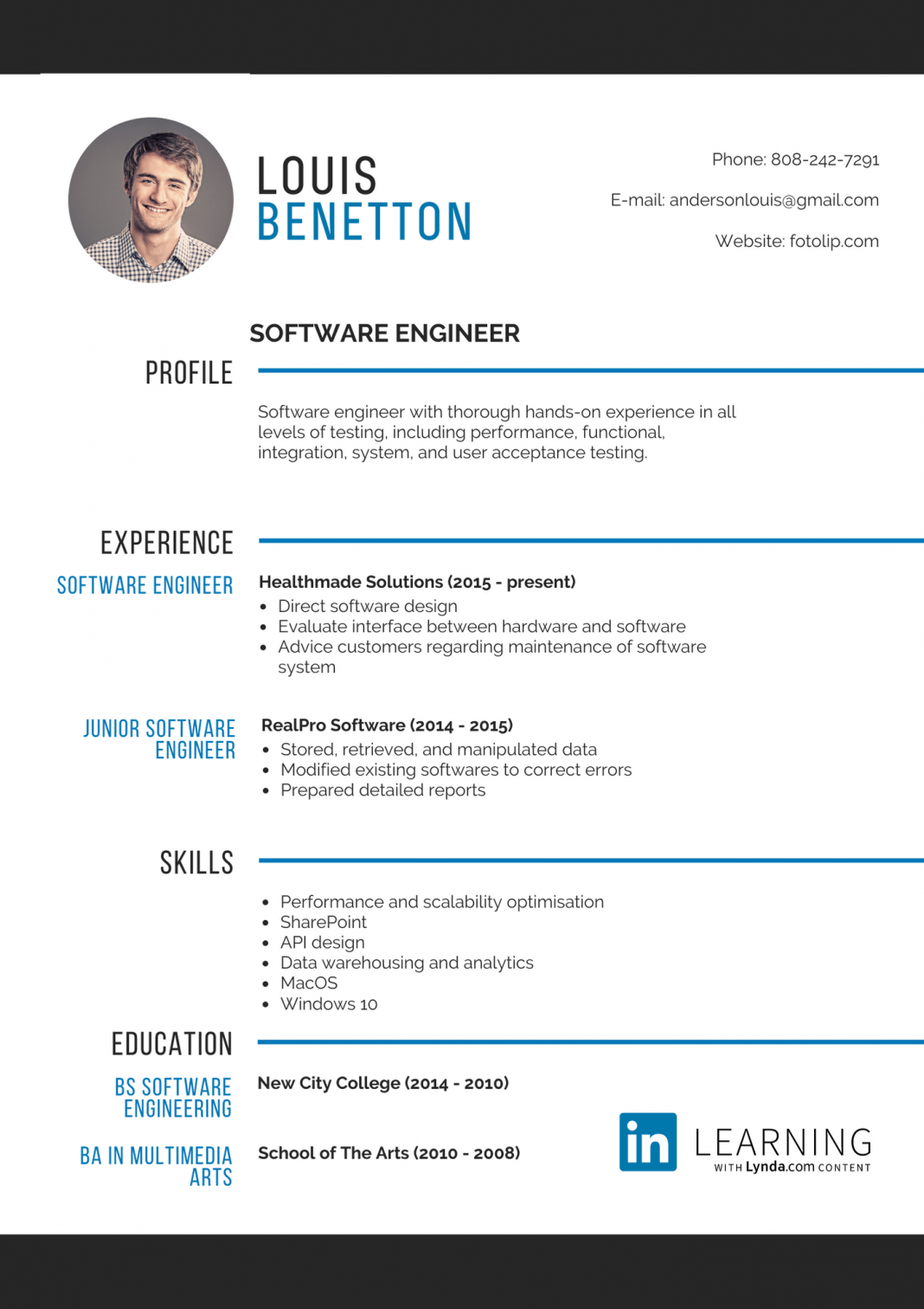 Open Office Resume Template