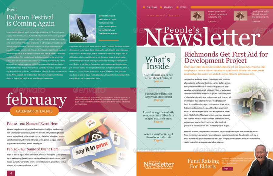 publisher examples of newsletters