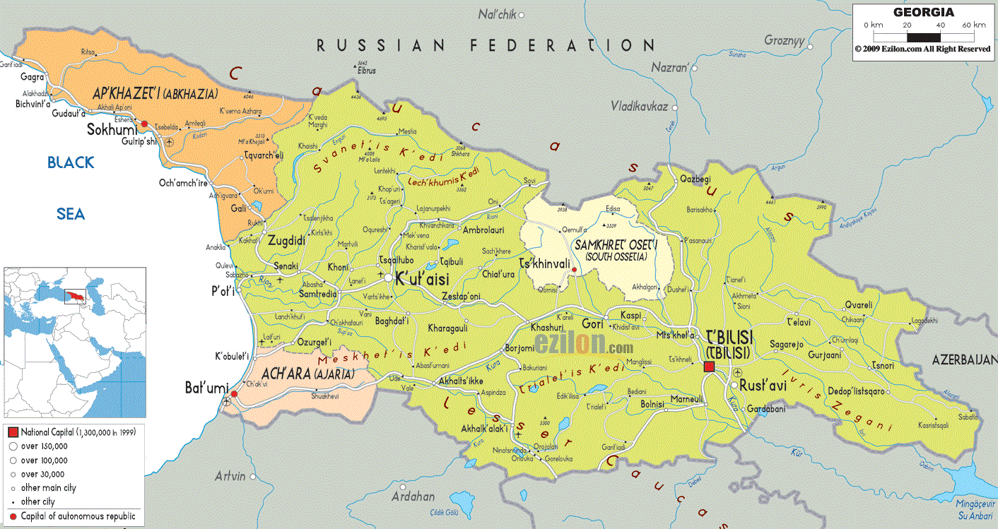 Political Map of Georgia
