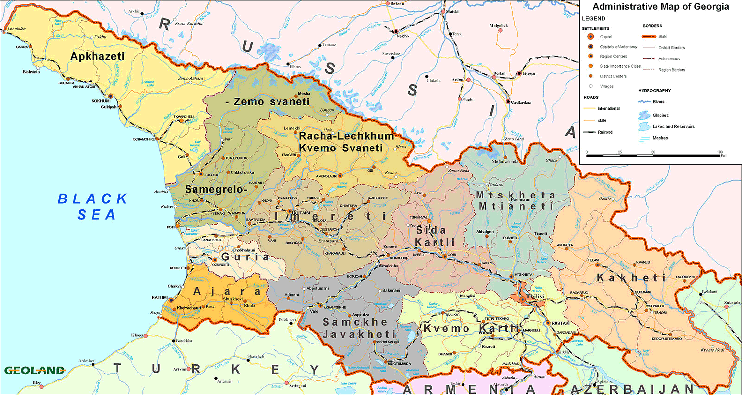 Political Map of Georgia - Fotolip