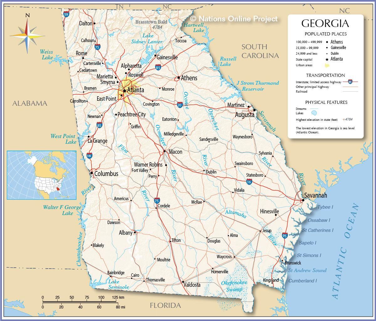 Political Map Of Georgia Fotolip