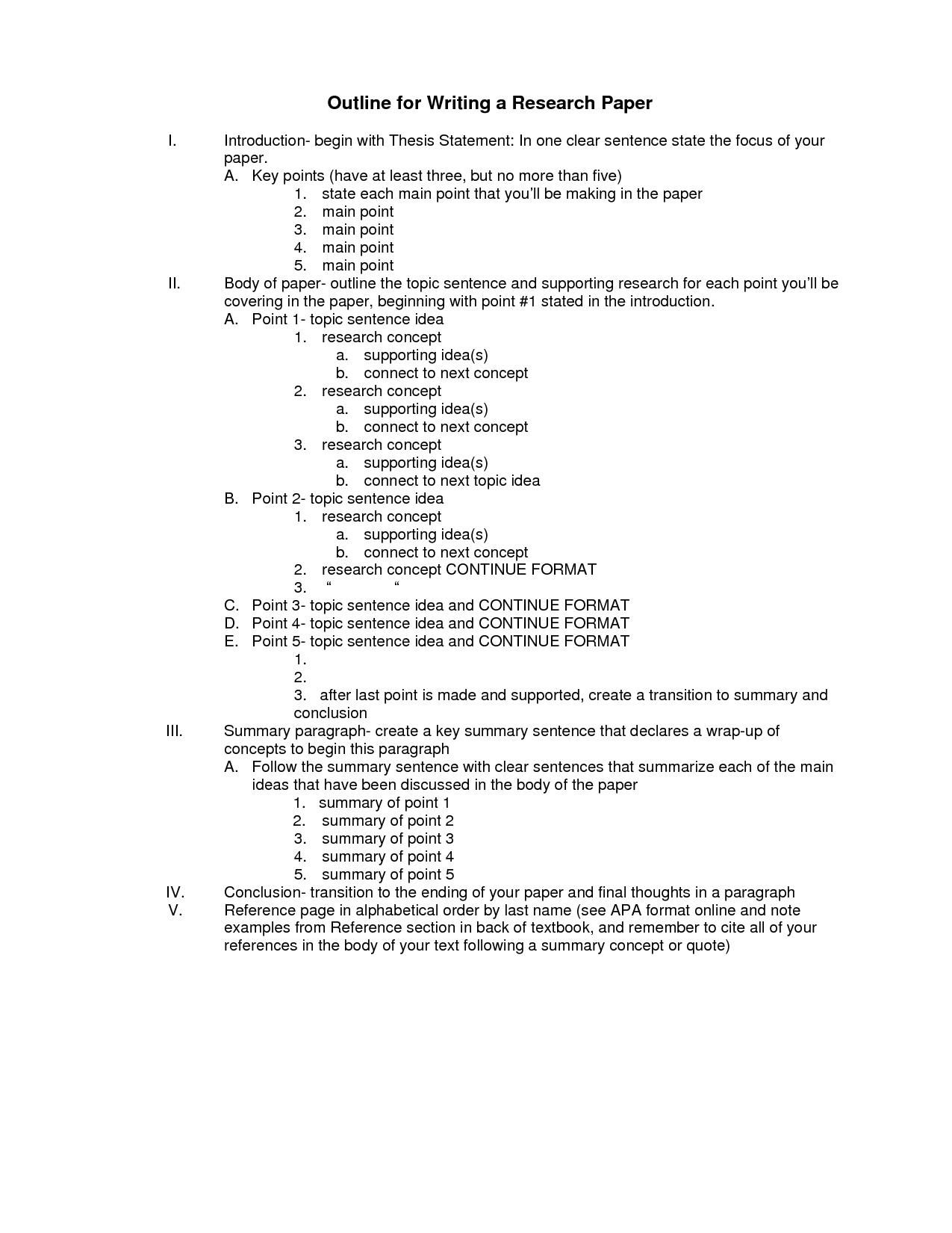 format of secondary research paper