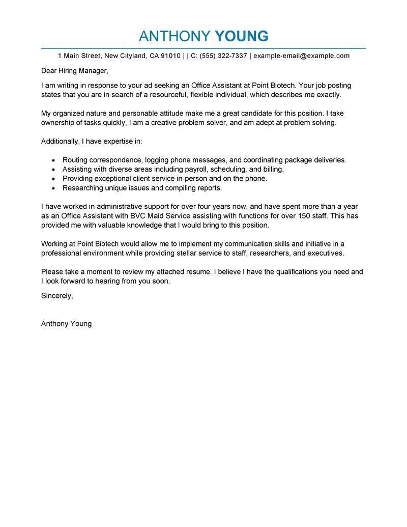 Resume Cover Letter Examples