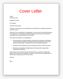 Sample Cover Letter For Resume - Fotolip