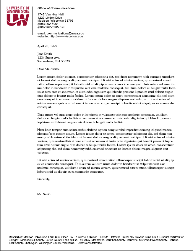 Business Headed Letter Template